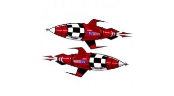 Troy Lee Designs Ballistic Missile pegatina rojo Troy Lee Designs Ballistic Missile pegatina rojo