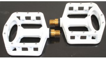 Wellgo MG-1 Ti Magnesium Flat Pedale weiß 298g Wellgo MG-1 Ti Magnesium Flat Pedale weiß 298g