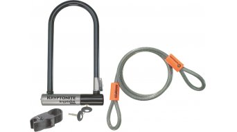 Kryptonite KryptoLok 2 Standard mit KryptoFlex 122cm Bügel-/Kabelschloss, incl. Flexframehalter Kryptonite KryptoLok 2 Standard mit KryptoFlex 122cm Bügel-/Kabelschloss, incl. Flexframehalter
