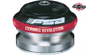 FSA Orbit CF Ceramic Steuersatz integriert 1 1/8 15mm-Kappe carbon/rot FSA Orbit CF Ceramic Steuersatz integriert 1 1/8 15mm-Kappe carbon/rot