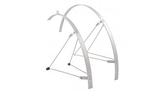 Hebie Fixed Guard aluminium mudguard- set front wheel/rear wheel 28" length silver Hebie Fixed Guard aluminium mudguard- set front wheel/rear wheel 28" length silver
