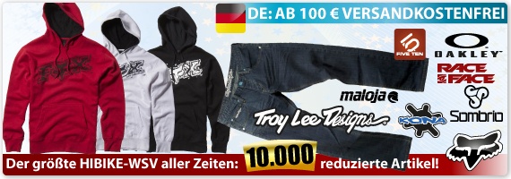 10.000 reduzierte Artikel im HIBIKE WSV! Klicken Sie hier… 10.000 reduzierte Artikel im HIBIKE WSV! Klicken Sie hier…