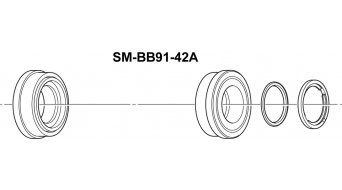 Shimano MTB Press-Fit bottom bracket 42mm SM-BB91-42A Shimano MTB Press-Fit bottom bracket 42mm SM-BB91-42A